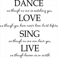 Rienda Libre Graphics - Decomural Dance Love Sing Live Inspirational Ws-15061