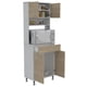 thumbnail image 3 of Mueble Para Microondas Kitchen-60 Blanco Y Rovere 169x60x35,1 Cm, 3 of 9