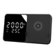 thumbnail image 4 of Estación De Carga De Reloj Despertador Digital Con Soporte De Cargador Rápido De 15 W Para Teléfono Inteligente Negro, 4 of 5
