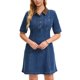 thumbnail image 1 of INSPIRE CHIC Vestidos de Jean para Mujer Vintage con Cuello, Botones, Manga Corta, Ajustado y Acampanado, Vestido de Mezclilla M Azul, 1 of 6