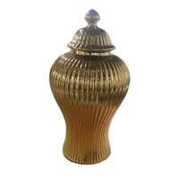 Magideal - Jarrón De Cerámica Para Jengibre, Jarrón De Cerámica Decorativo, Arreglo Floral, Tapa Hermética, Centros De Mesa, Adorno, Decoración Del Hogar, Jarrón S