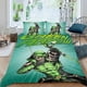 thumbnail image 2 of Flecha Verde Conjunto de sábanas temático, trío de piezas, cómodo y amigable con la piel, diseño único, regalo de decoración para el hogar para familiares, amigos y fans,135cm *200cm, 2 of 6