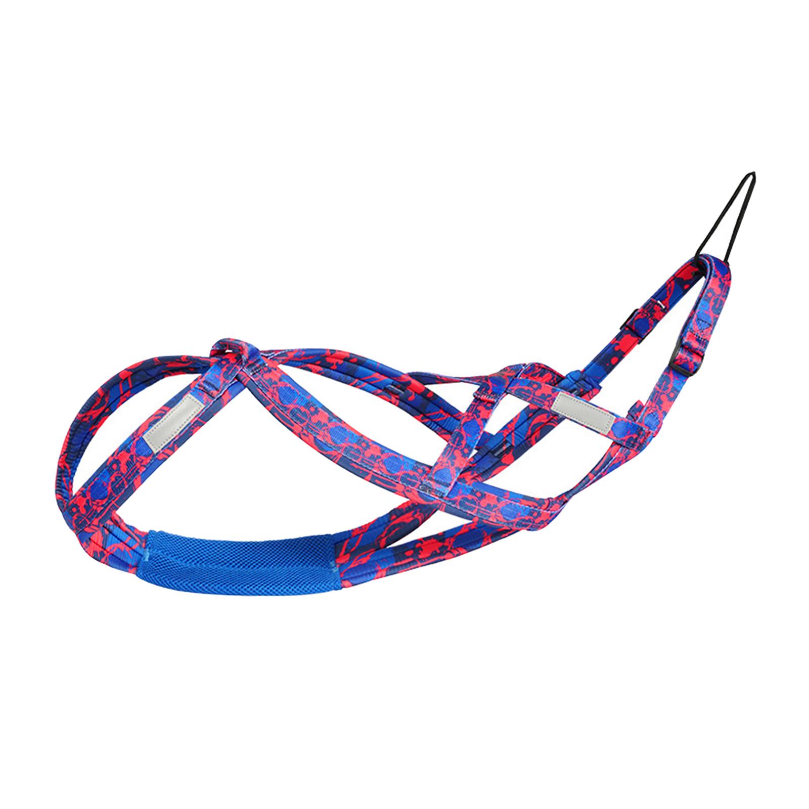 Magideal - Arnés De Trineo Para Perros, Arnés De Tracción De Peso Para Perros Medianos Y Grandes, Arnés Profesional Para Entrenamiento De Husky, Arnés De Mushing L Rosa Roja