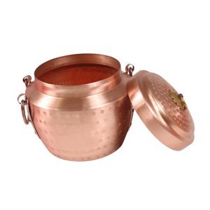 Magideal - Olla De Cobre Con Tapa, Cacerola, Utensilios De Cocina, Olla Caliente De Cobre, Cacerola Para Guisos, Olla Para Sopa Para Cocina, Chef, Restaurante, C