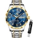 thumbnail image 1 of Reloj OLEVS Hombre Acero Azul Diamantes Calendario, 1 of 3