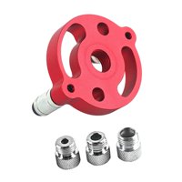 Ioensy - Kit De Guía De Broca Autocentrante De 6-10 Mm, Aleación De Aluminio, Para Panel De Madera, Orificio 3, Rojo