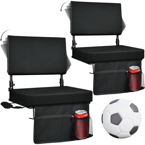 Asiento de Estadio JTSIOV 42 × 34 × 38 cm Ajustable y Plegable