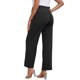 thumbnail image 3 of INSPIRE CHIC Pantalones de Trabajo de Maternidad Sobre el Vientre Pantalones de Embarazo - Alta Elasticidad, Pierna Ancha Suelta, Casual de Negocios L Negro, 3 of 6