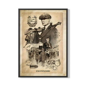 Creango - Cuadro Poster Enmarcado Peaky Blinders Diseño 6 Decorativo