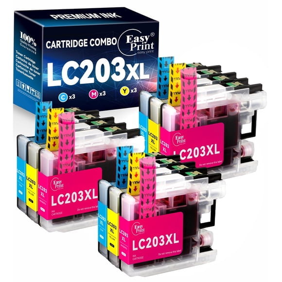 Cartuchos de tinta EASY PRINT LC203XL (paquete de 9)