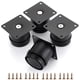 thumbnail image 1 of Patas para muebles OwnMy de acero inoxidable, negras, ajustables de 5 a 6.4 cm, 4 piezas, 1 of 7