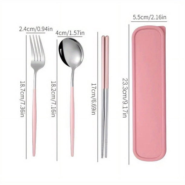 Upgrade Your Outdoor Dining Experience with our 3/4pcs Stainless Steel Portuguese Tableware Set - Perfect for Students! Includes Wiping Spoon and Chopsticks for Healthy Care. Fast Delivery Guaranteed!