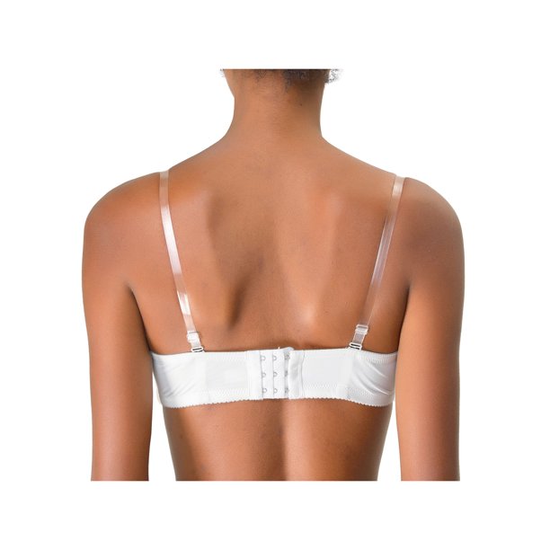 INSPIRE CHIC Tirantes de Sujetador Invisibles Ajustables con Hebilla de Metal Transparente Escarchada para Mujeres Fregar 2+Claro