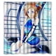 thumbnail image 1 of Cortina de ducha de anime para chica bonita, juego de cortina de baño con ganchos, tamaño 66 x 72 pulgadas, 1 of 3