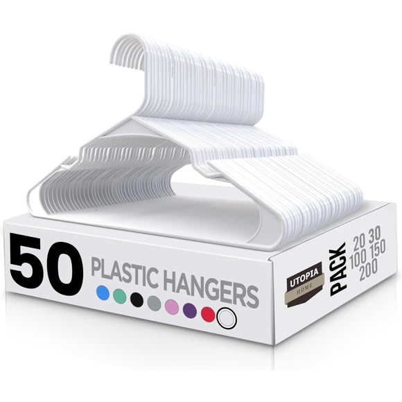 Organizadores de armario duraderos Utopia Home de Plastic Hangers Utopia Home, paquete de 50