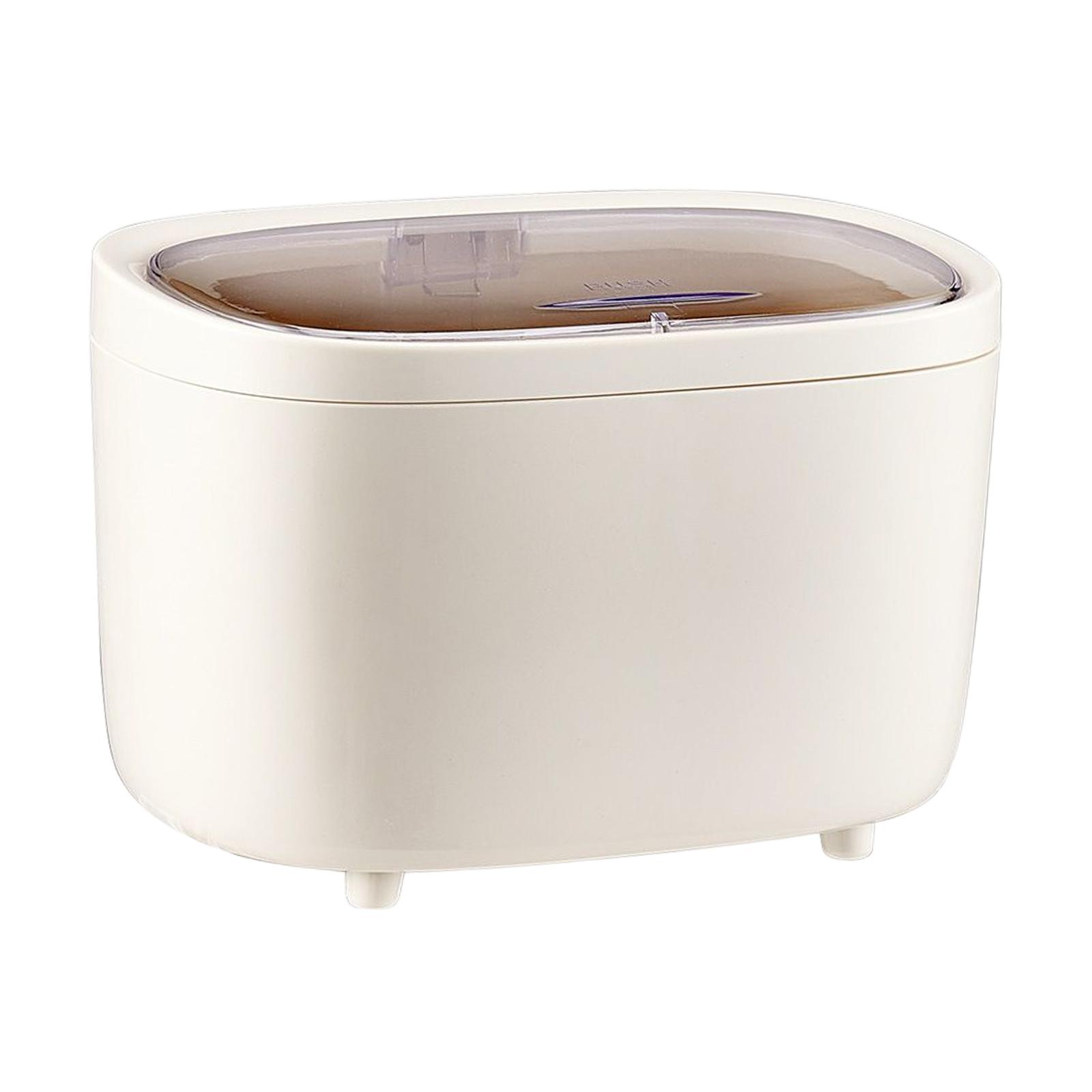 Magideal - Bote De Basura De Escritorio, Organizador De Escritorio Portátil Con Tapa, Bote De Basura Para Encimera, Bote De Basura Pequeño, Mini Bote De Basura Blanco