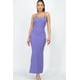 thumbnail image 1 of Vestido Largo De Tirantes Con Abertura Lateral Acanalada, 1 of 2