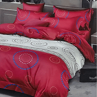 Genérico - Sabana 800 Hilos 2 Plazas Estilo Americano Color Rojo