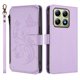 thumbnail image 2 of Funda Cartera Mariposa para [Xiaomi 14T] con Soporte y Cremallera Morado claro, 2 of 6