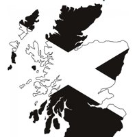 Rienda Libre Graphics - Decomural Scotland Map Scottish Flag Ws-18952