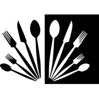 Rienda Libre Graphics - Decomural Knife Fork Spoon Kitchen Ws-17288