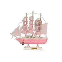 Decostilo - Decoración: Barco Velero De Madera 19Cm