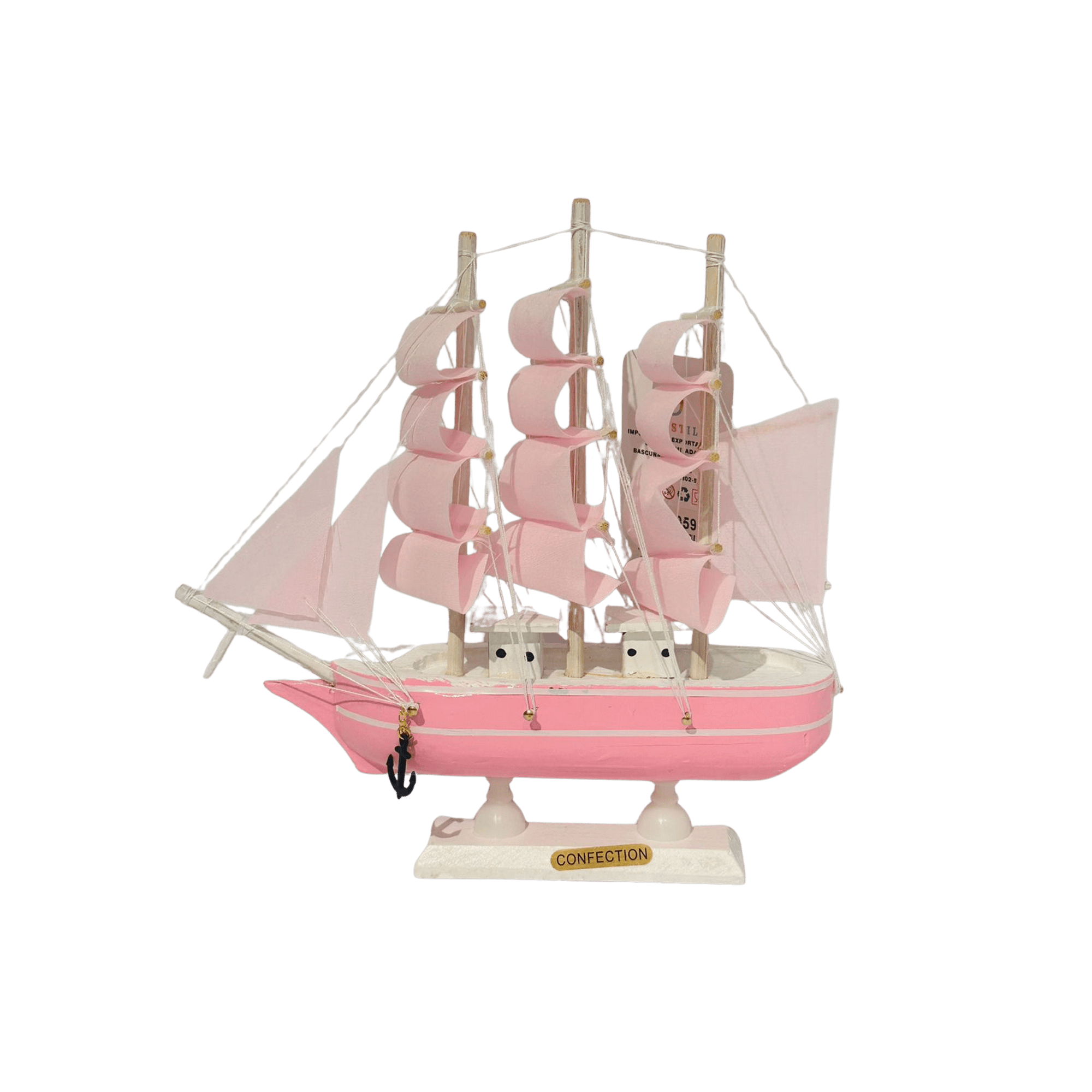 Decostilo - Decoración: Barco Velero De Madera 19cm