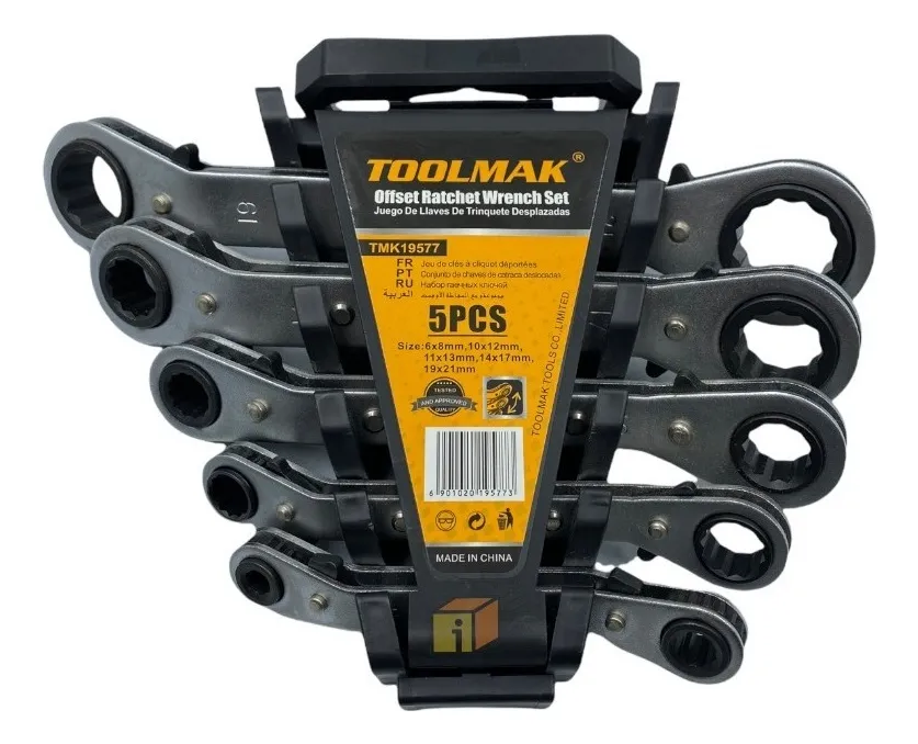 Genérico - Kit Set Juego De Llaves Chicharras Doble 5 Piezas Toolmak