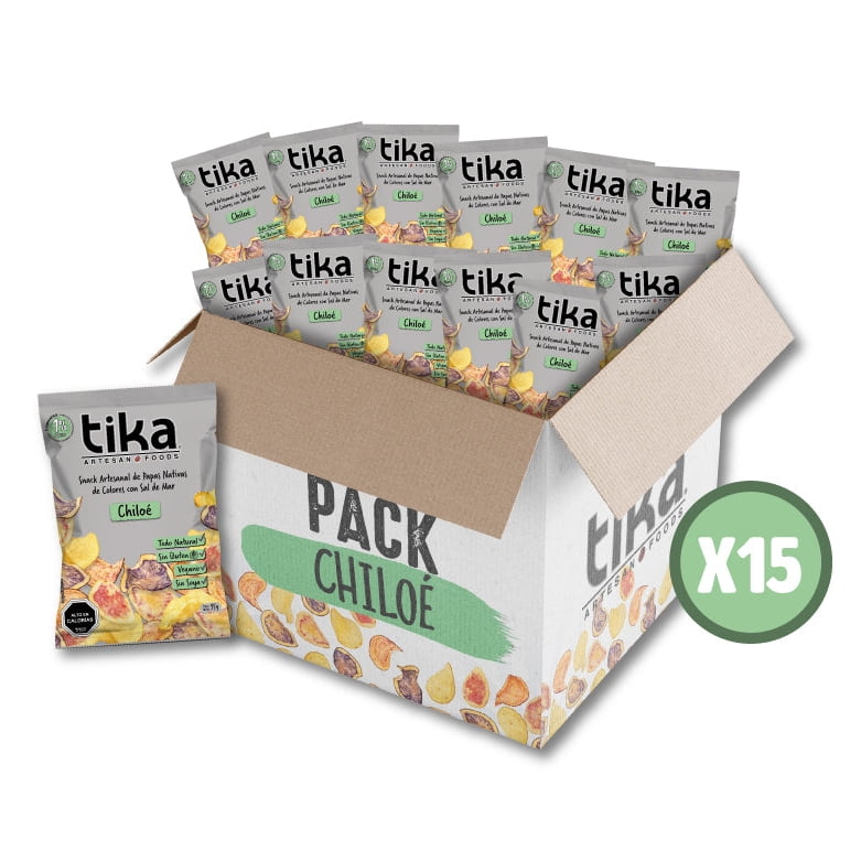 Papas Fritas Vegetales Tika 35g Chiloé - 15 Colaciones