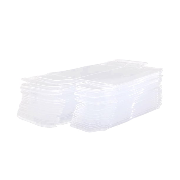 Caja transparente de PVC de 20 piezas, caja organizadora de accesorios para coche a escala 1/64, modelo de vehículo, caja de protección para colección