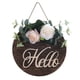thumbnail image 3 of Flower Hello Welcome Sign Wreaths Garland Hanging Sign Para Pared Windows Rose, 3 of 5