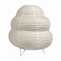 Ioensy - Lámpara De Mesa De Papel Para Mesita De Noche Con Soporte De Metal, Luz De Farol Para Festivales, Para Tocador De Dormitorio
