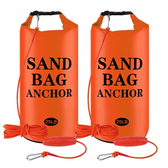 Bolsa de ancla WSFSLJWDW 2 en 1 impermeable 25 lb/11 kg (2 unidades)