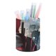 thumbnail image 1 of Deadpool-theme Cylinder Pen Holder Pencil Organizer with Flannel Lining PVC Leather Material Cardboard Base for study work 10*8CM, 1 of 6