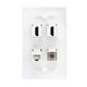 thumbnail image 1 of Placa de Pared HDMI Coax Ethernet RICNOS 1 Puerto Cat 6 RJ45 1 Puerto TV, 1 of 2