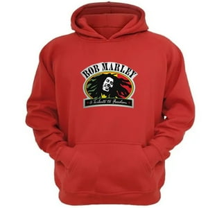 Genérico - Polerón Canguro Bob Marley Rojo Talla L Unisex