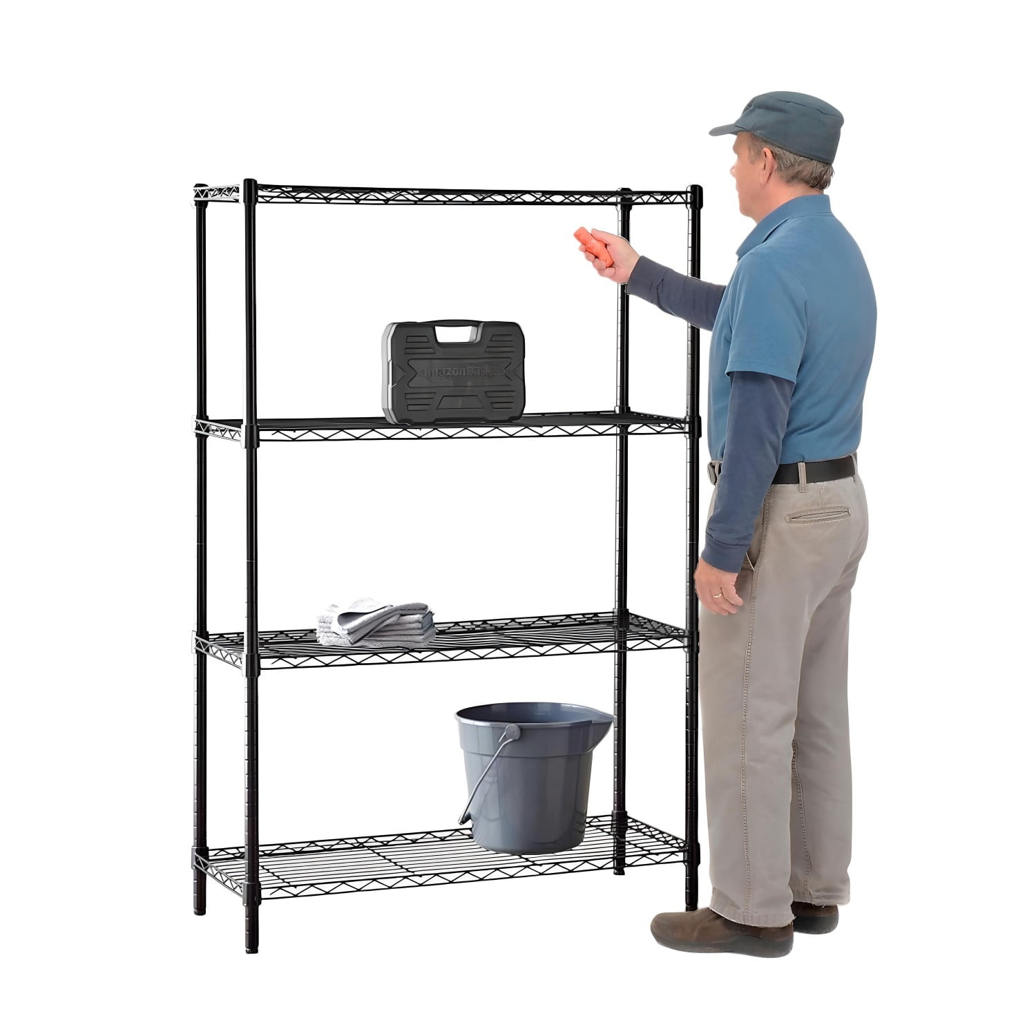 Prochef - Estante 90x35x150 Cm. Acero Pintado 4 Bandejas. Cap. 480 Kg.