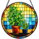 thumbnail image 1 of Colgante ventana vitral 20cm vibrante plantas maceta colorido atrapasol panel hogar jardín patio regalo mujer, 1 of 7