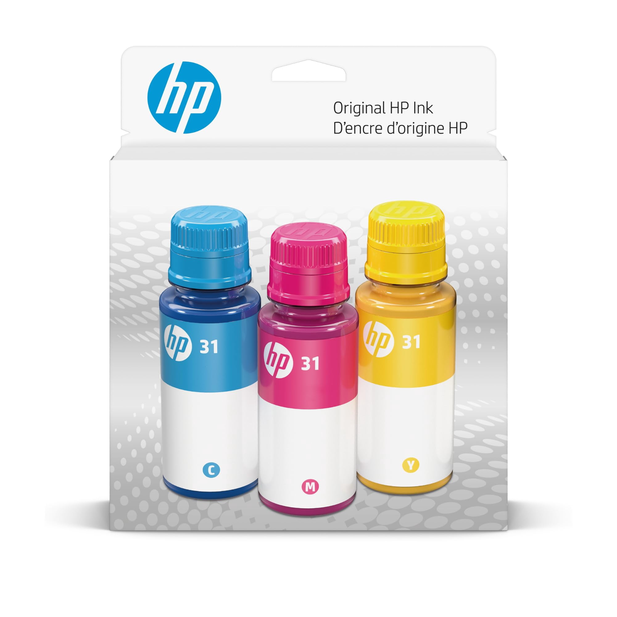 Botellas De Tinta Hp 31 Cian, Magenta Y Amarillo (paquete De 3) Smart Tank