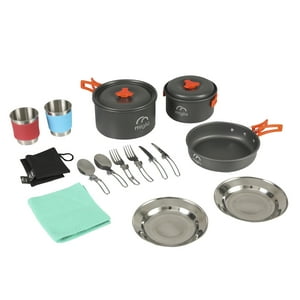 Miglu Set De Ollas Y Cubiertos Camping 16P Cam