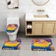 thumbnail image 2 of Las Locuras del Emperador Juego de 3 alfombras de baño de coral fleece: tapete de baño + alfombra de inodoro en forma de U + funda de tapa de inodoro en forma de O, 2 of 6
