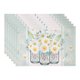 thumbnail image 1 of Juego de 6 Manteles Individuales de Estilo Rústico para Decoración de Mesa de Comedor Interior y Exterior Lavables con Diseño Floral Verde 45*30cm, 1 of 6