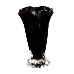 Magideal - Jarrón De Vidrio Con Pétalos, Maceta Decorativa Para El Hogar, Elegante Contenedor Para Arreglos Florales, Para Decoración Del Comedor Y El Balcón. Negro