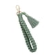 thumbnail image 4 of Macrame Llavero Pulsera Mujer Billetera Encantos Portátil Llavero Cadena Titular Verde, 4 of 5