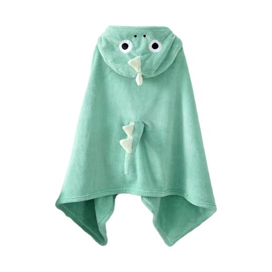 Gazechimp - Albornoz Para Niños Pequeños Con Capucha Traje De Dormir Ligero Toalla De Baño Transpirable Para Niños Verde