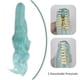 thumbnail image 3 of Peluca ANOGOL para cosplay, larga, verde, con 2 coletas onduladas y acceso., 3 of 7