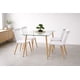 thumbnail image 1 of Comedor Mesa de Vidrio 120x80 + 4 Sillas Windsor Blancas, 1 of 4
