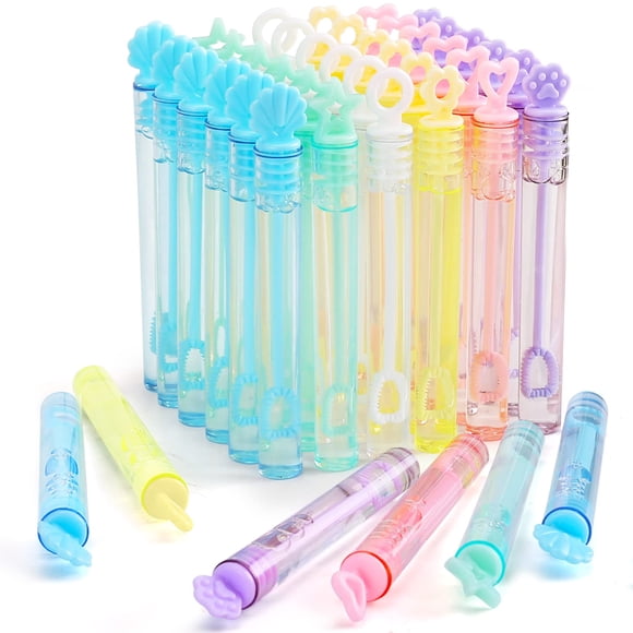 Bubble Wand BYONEBYE, paquete de 72 unidades, 6 colores y 6 estilos