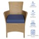 thumbnail image 5 of Cojines para silla de exterior YENING 56x56 cm impermeables azul marino, 2 piezas, 5 of 7