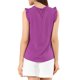 thumbnail image 3 of INSPIRE CHIC Blusas de Trabajo sin Mangas para Mujer con Volantes y Pliegues Chic Fucsia XS, 3 of 7